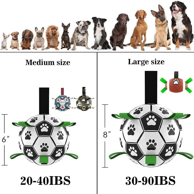 Interactive dog soccer ball for active dogs
